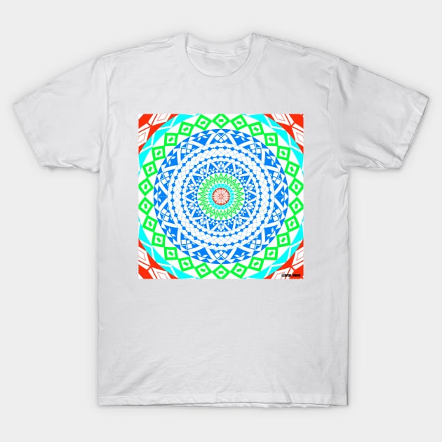 rainbow in circle of life ecopop art T-Shirt by jorge_lebeau